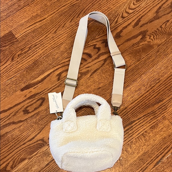 Universal Thread Handbags - Universal Thread Cream Sherpa Mini Bag